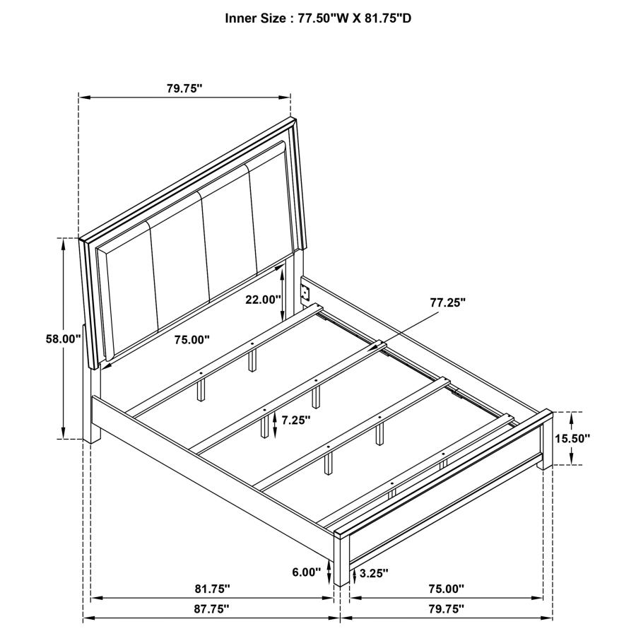 (image for) Kieran 5-piece Eastern King Bedroom Set Grey