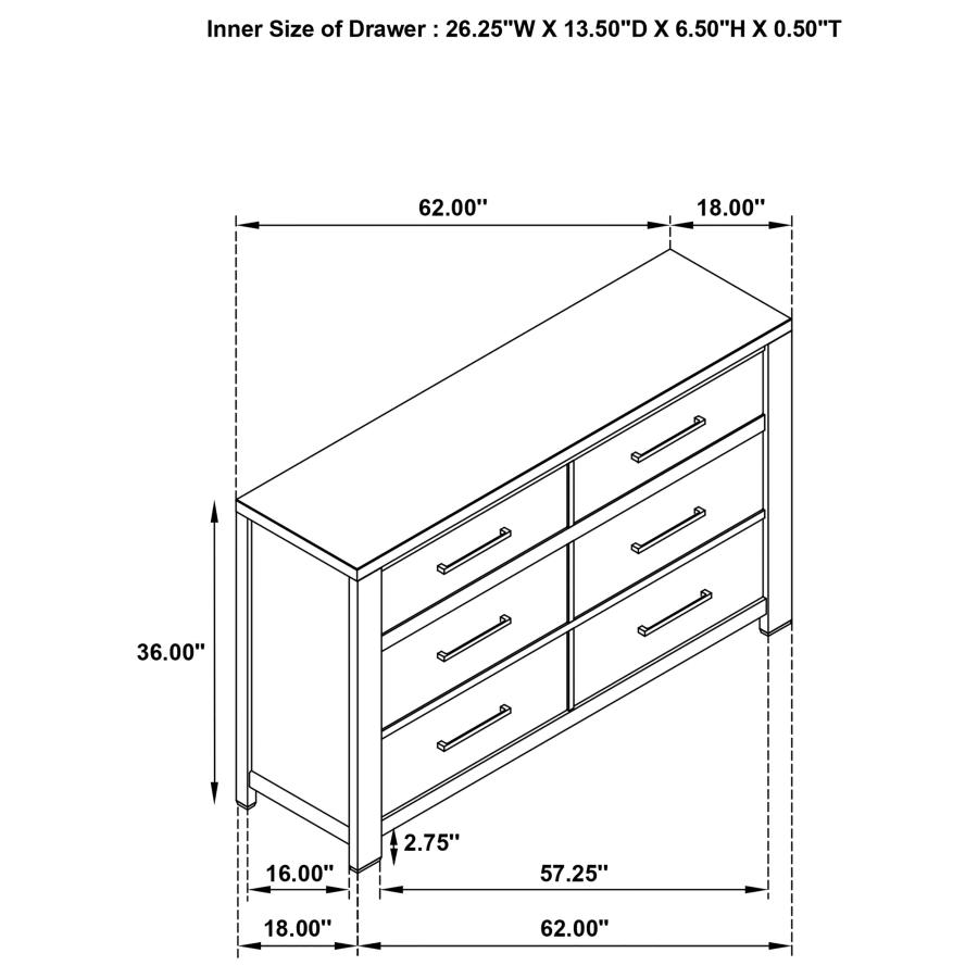 (image for) Kieran 5-piece Eastern King Bedroom Set Grey