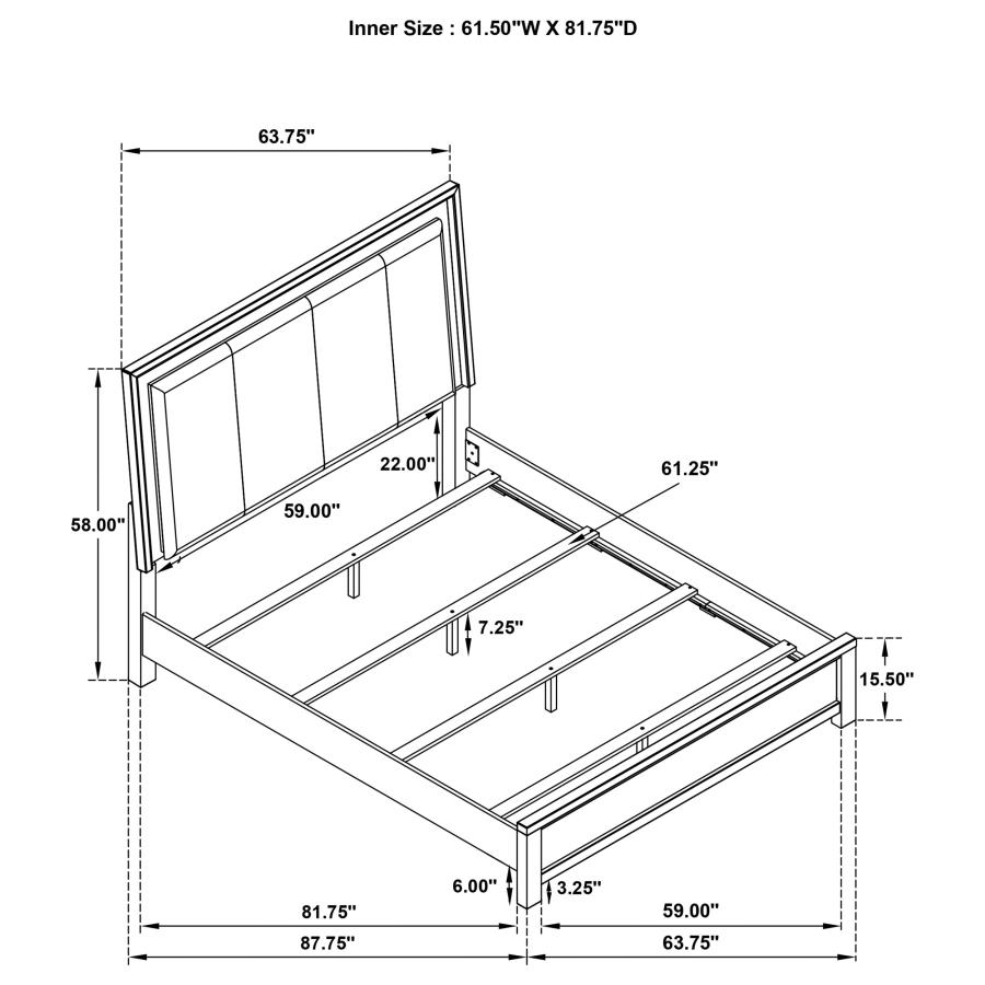 (image for) Kieran 4-piece Queen Bedroom Set Grey