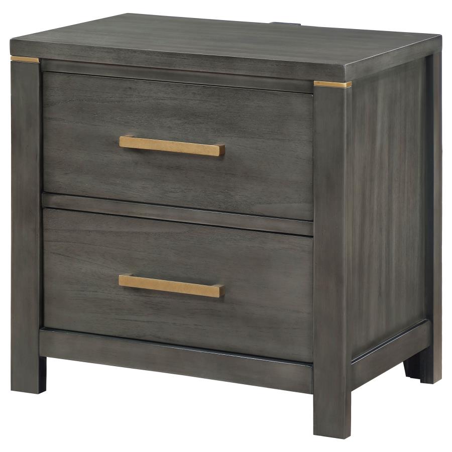 (image for) Kieran 2-drawer Nightstand Grey