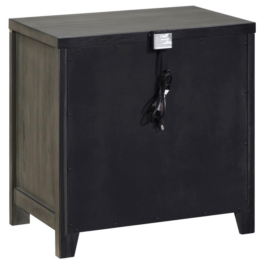 (image for) Kieran 2-drawer Nightstand Grey