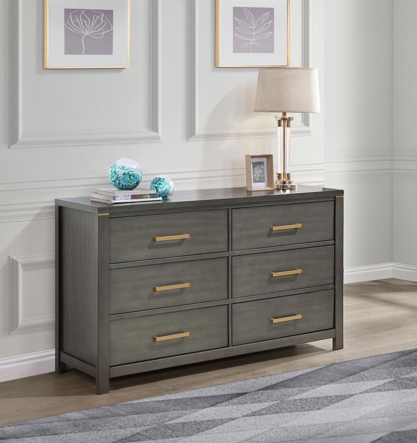 (image for) Kieran 6-drawer Dresser Grey