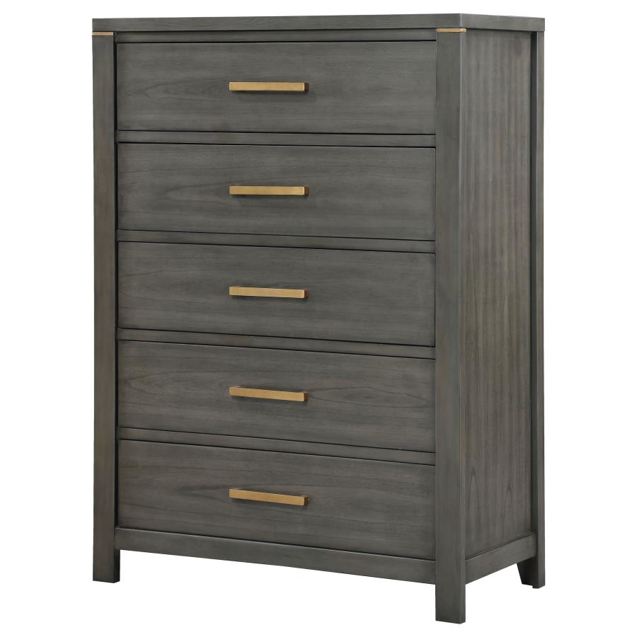 (image for) Kieran 5-drawer Bedroom Chest Grey