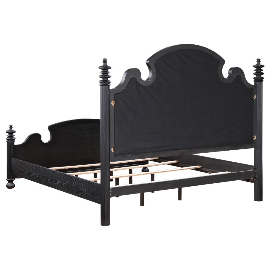 (image for) Celina Wood Eastern King Poster Bed Black