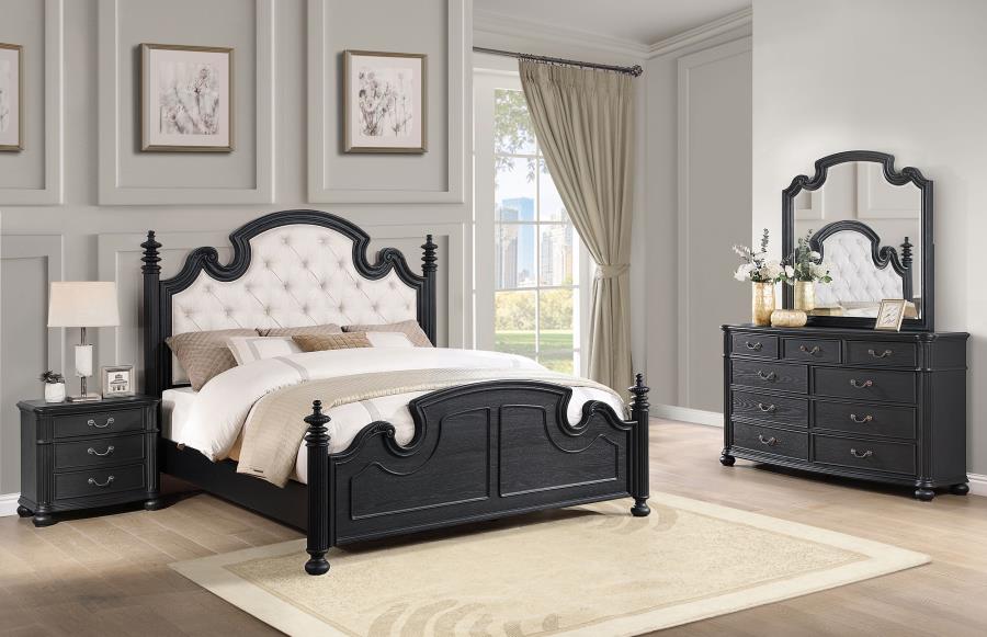 (image for) Celina 4-piece Queen Bedroom Set Black - Click Image to Close