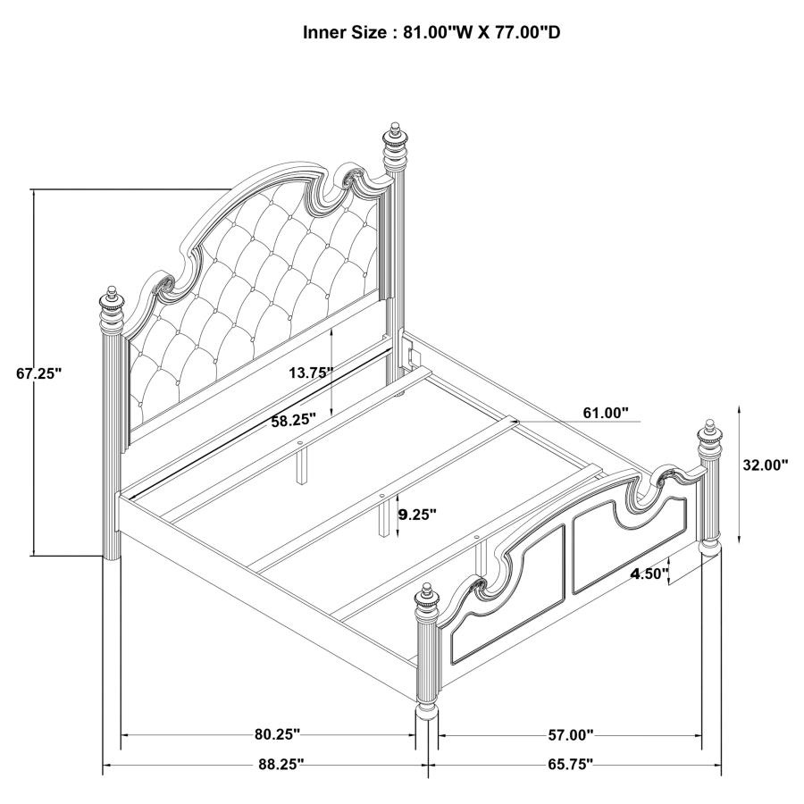 (image for) Celina 4-piece Queen Bedroom Set Black