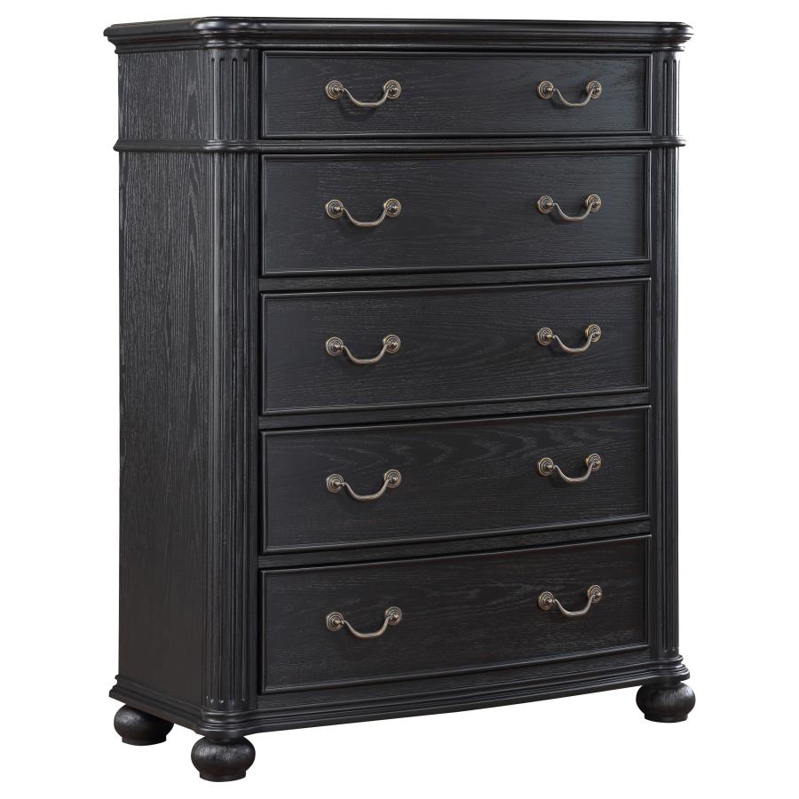 (image for) Celina 5-drawer Bedroom Chest Black