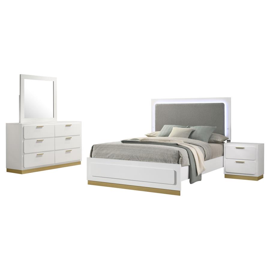 (image for) Caraway 4-piece Eastern King Bedroom Set White