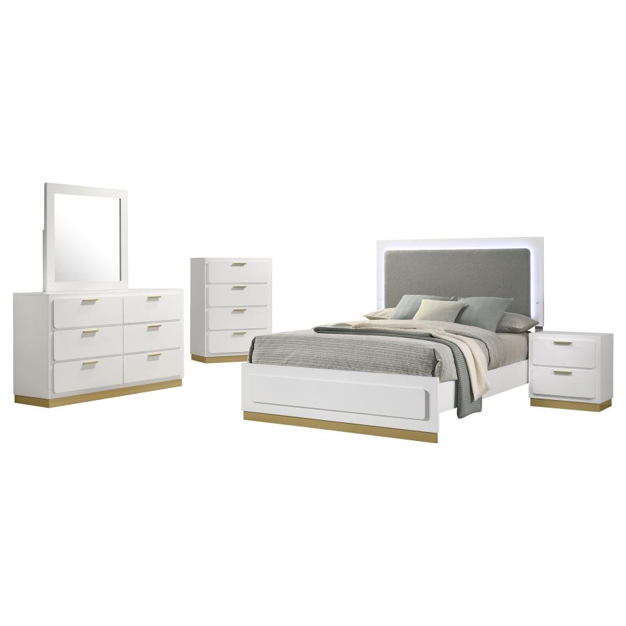 (image for) Caraway 5-piece Queen Bedroom Set White