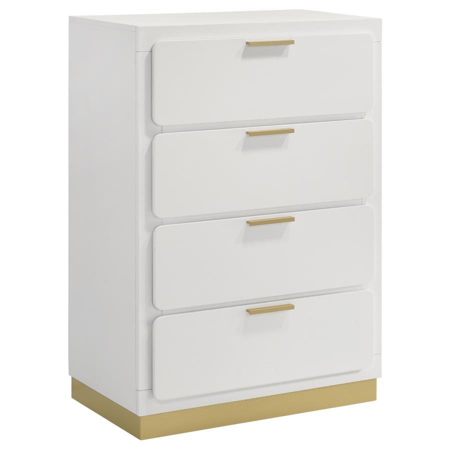 (image for) Caraway 4-drawer Bedroom Chest White - Click Image to Close