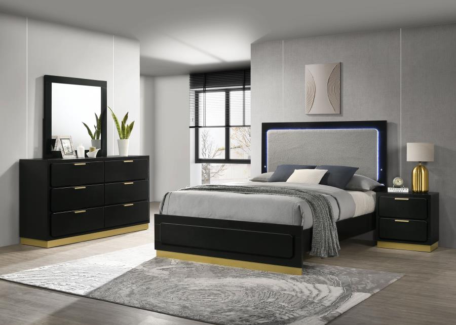 (image for) Caraway 4-piece California King Bedroom Set Black