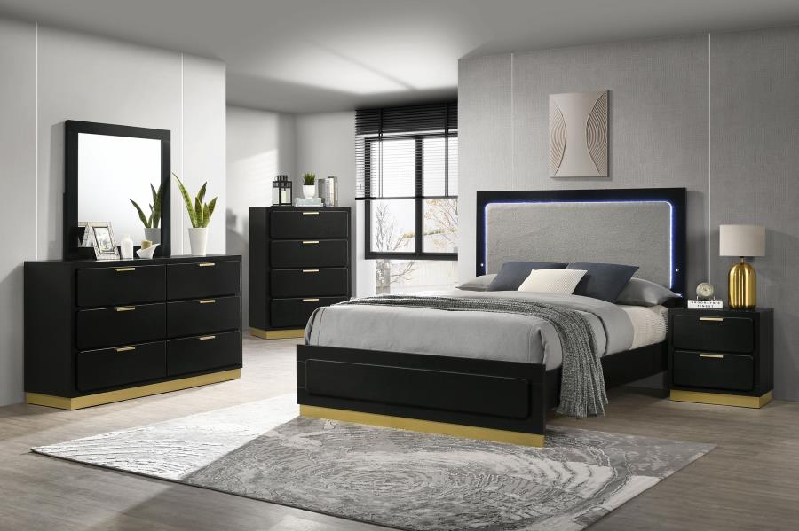 (image for) Caraway 5-piece Queen Bedroom Set Black