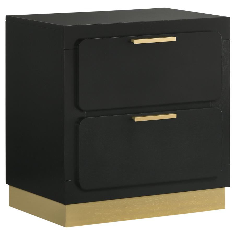 (image for) Caraway 2-drawer Nightstand Black