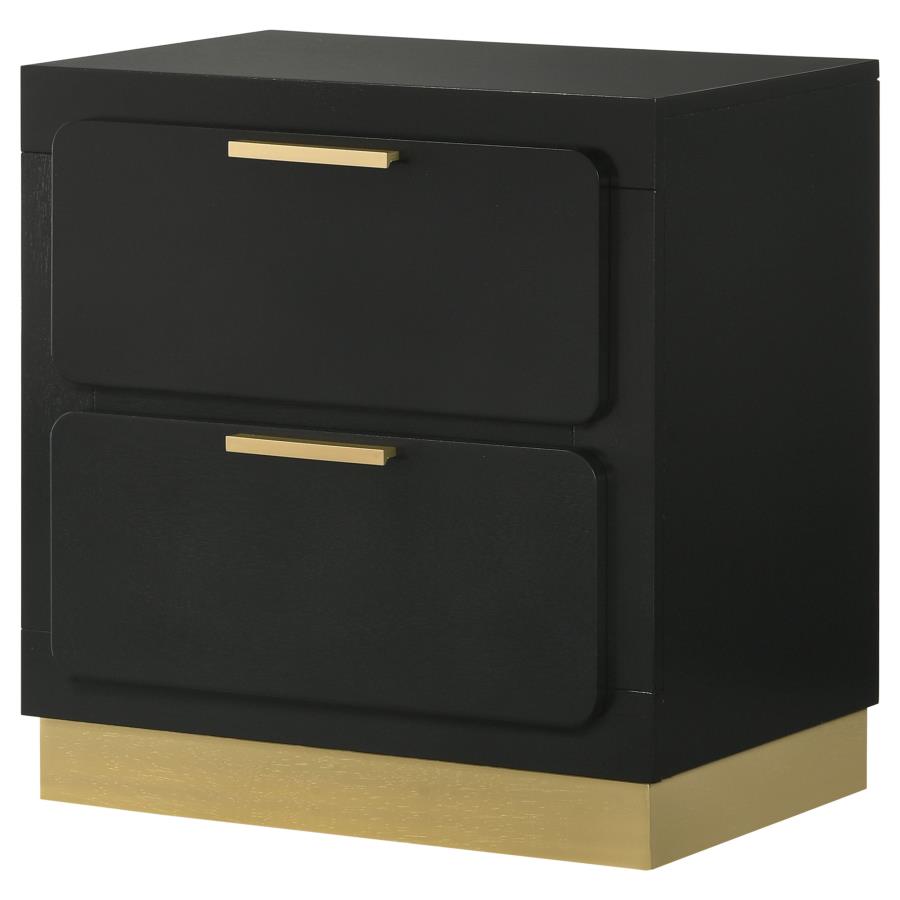 (image for) Caraway 2-drawer Nightstand Black