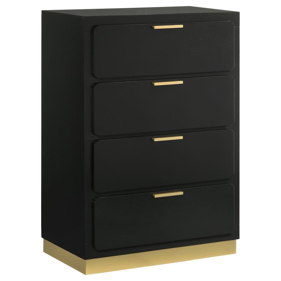 (image for) Caraway 4-drawer Bedroom Chest Black