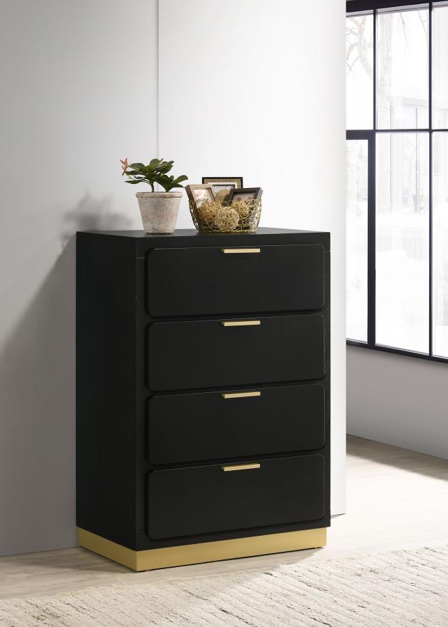 (image for) Caraway 4-drawer Bedroom Chest Black