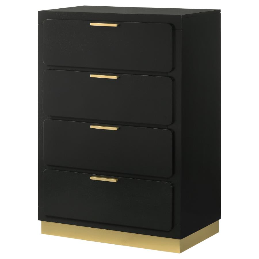 (image for) Caraway 4-drawer Bedroom Chest Black