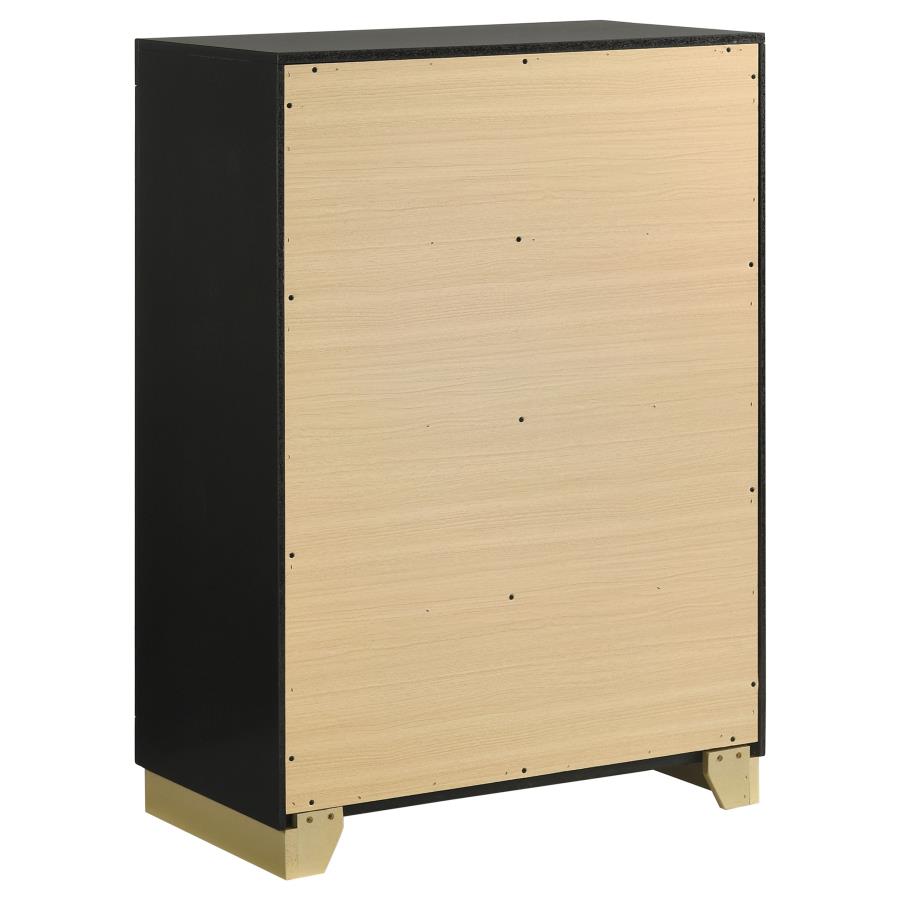 (image for) Caraway 4-drawer Bedroom Chest Black