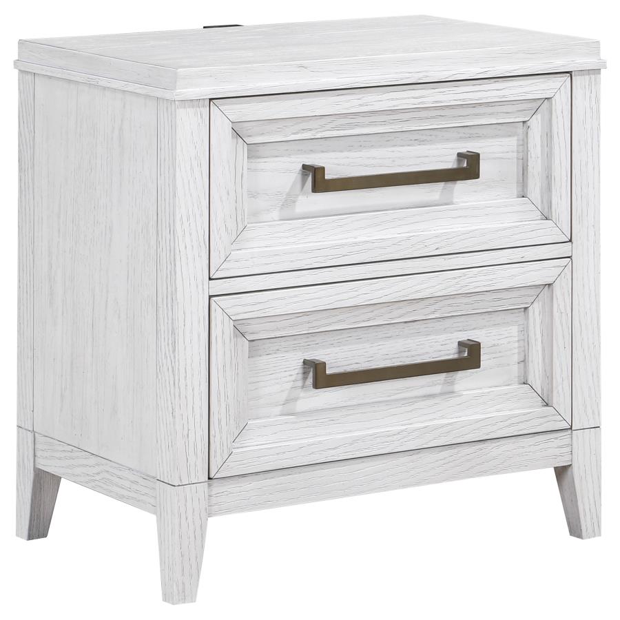 (image for) Marielle 4-piece Cal King Bedroom Set Distressed White 