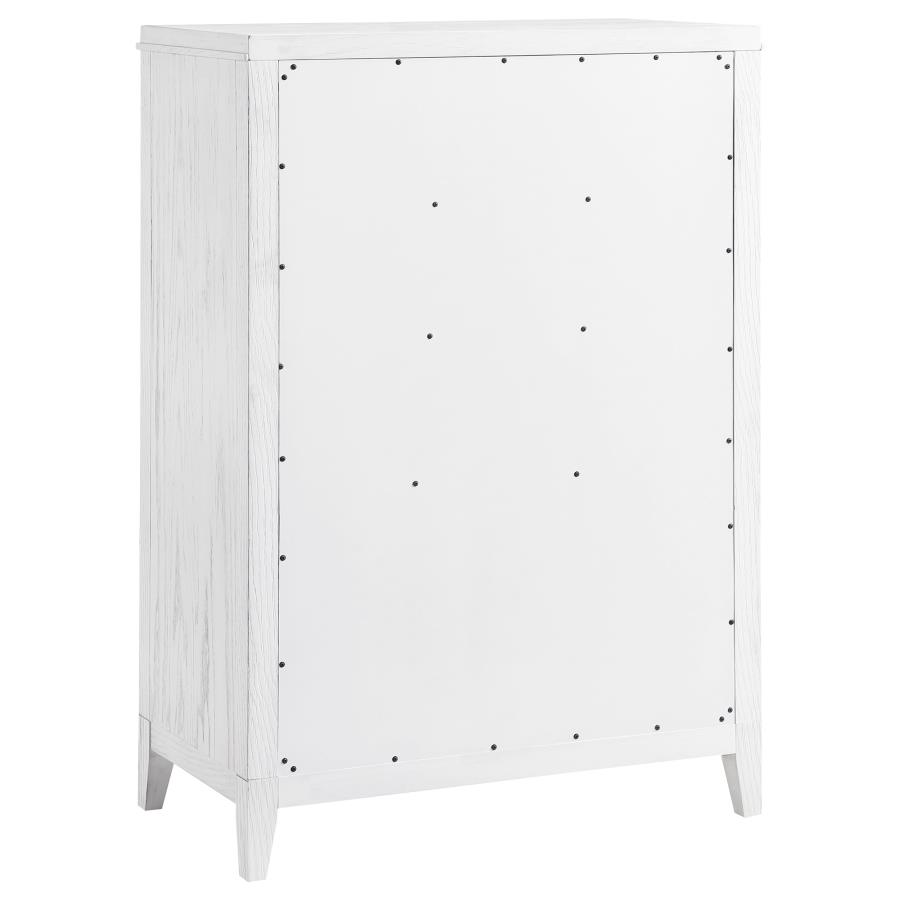 (image for) Marielle 5-drawer Bedroom Chest Distressed White 