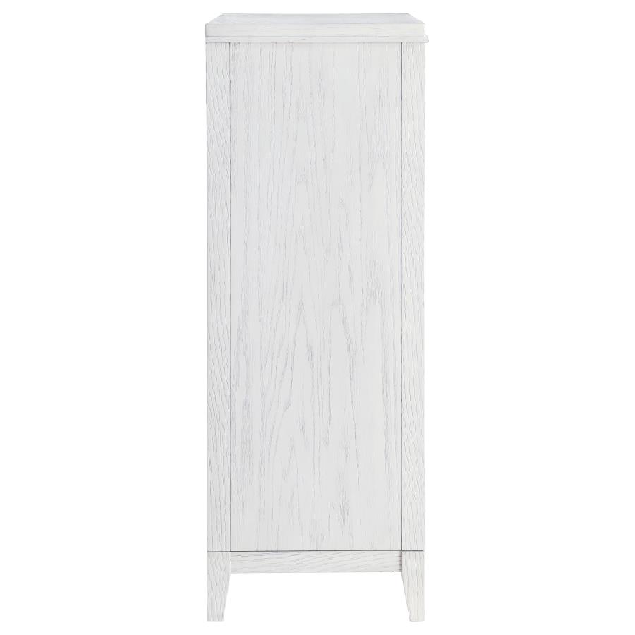 (image for) Marielle 5-drawer Bedroom Chest Distressed White 