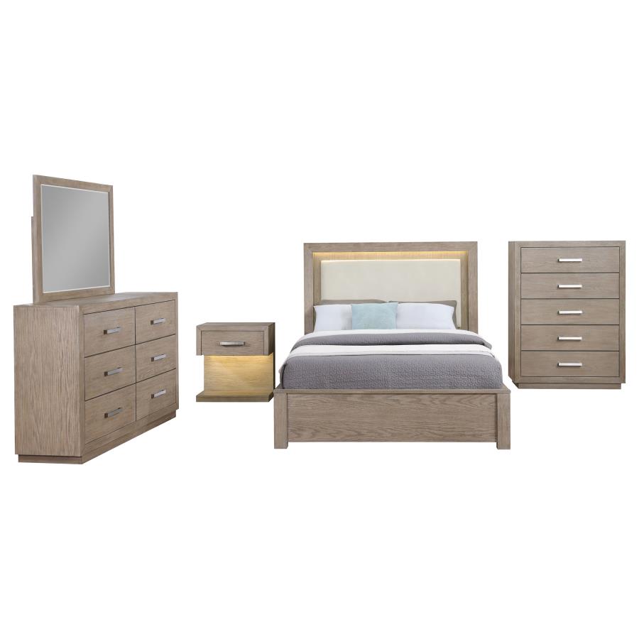 (image for) Kenora 5-piece Eastern King Bedroom Set Barley Brown