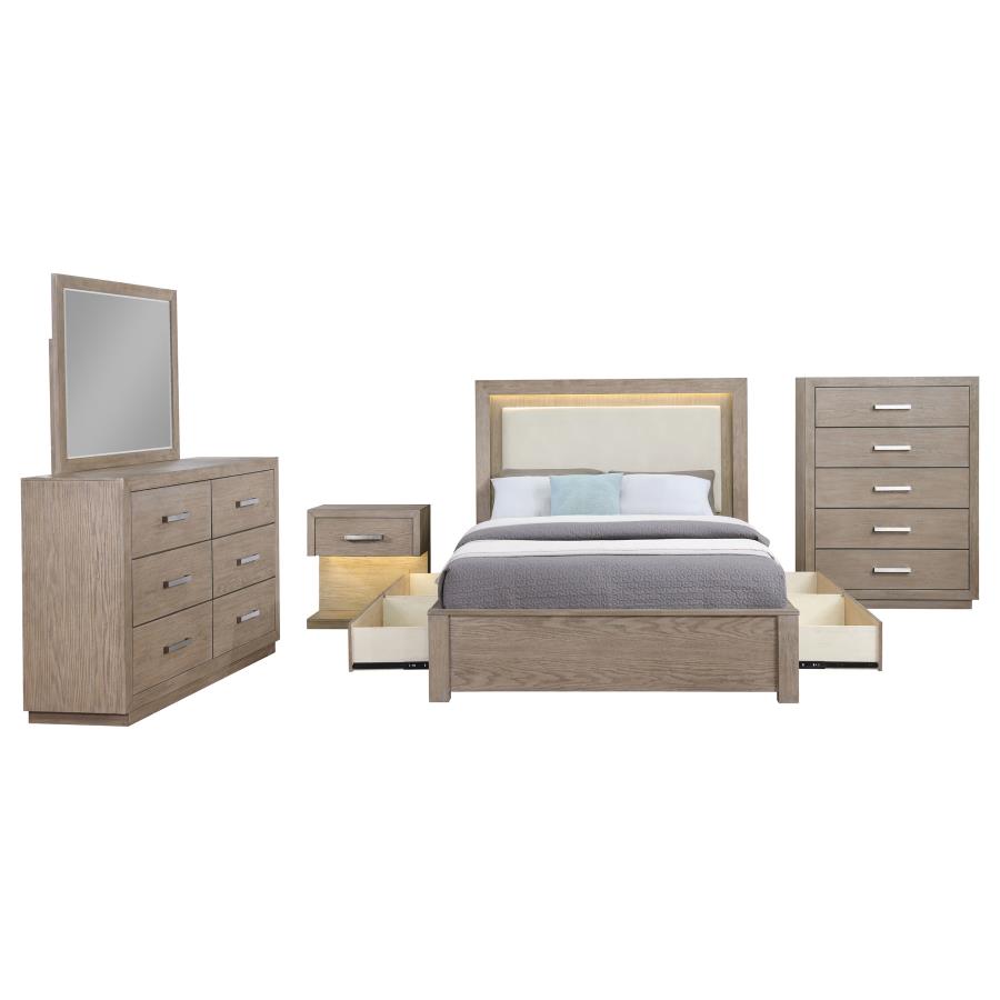 (image for) Kenora 5-piece Eastern King Bedroom Set Barley Brown