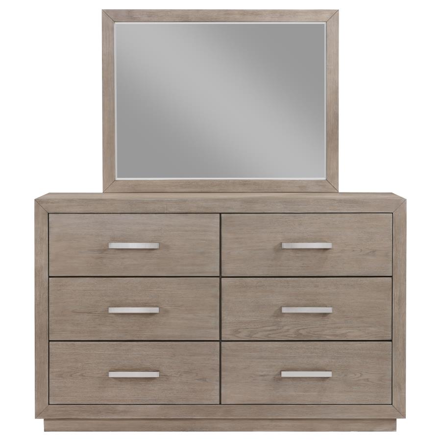 (image for) Kenora 6-drawer Dresser and Mirror Barley Brown