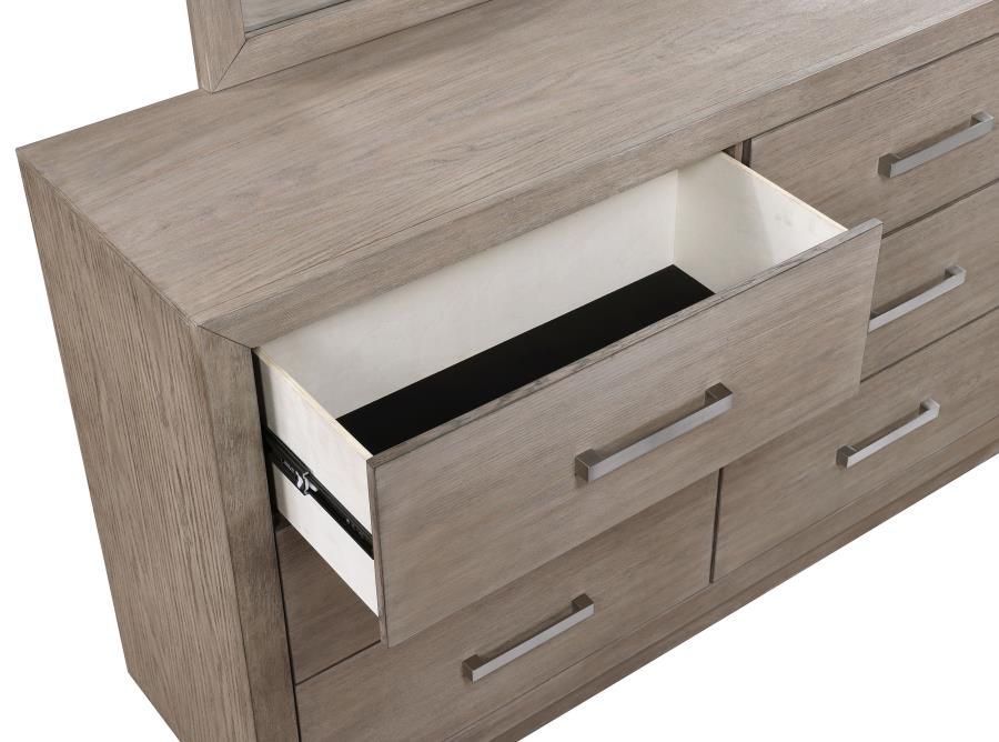 (image for) Kenora 6-drawer Dresser and Mirror Barley Brown