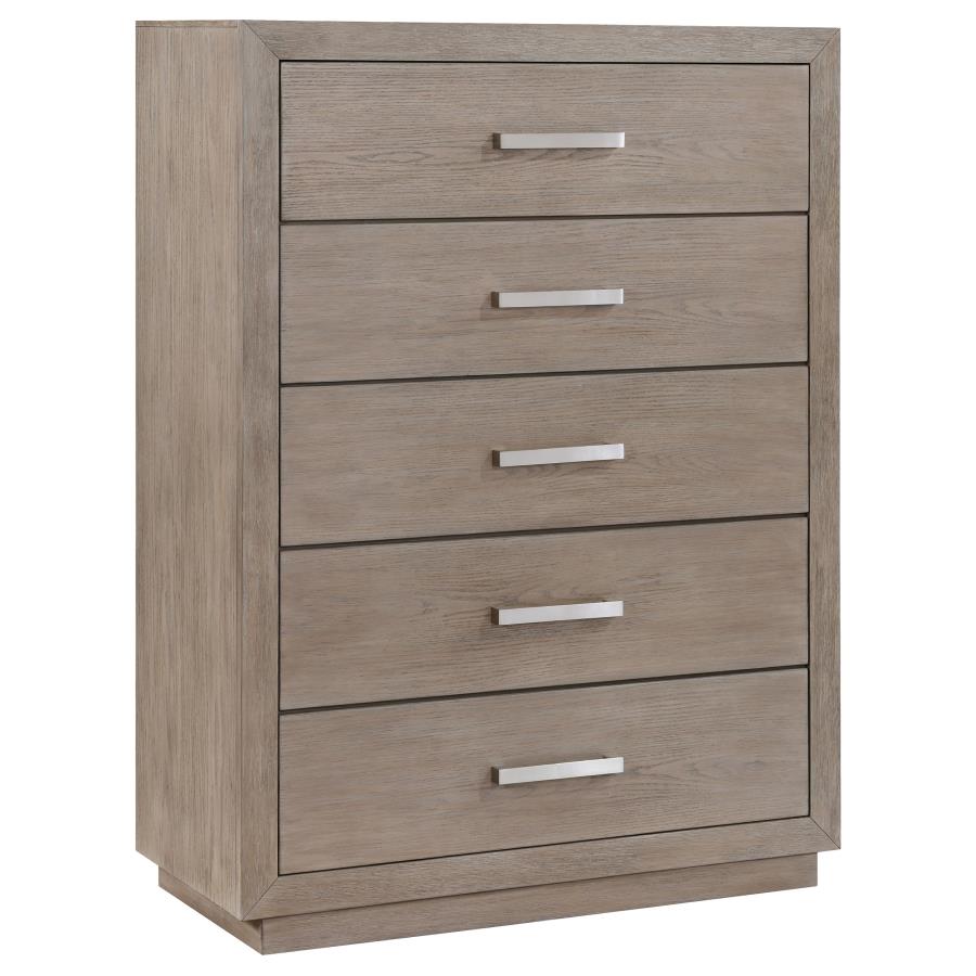 (image for) Kenora 5-drawer Bedroom Chest Barley Brown - Click Image to Close