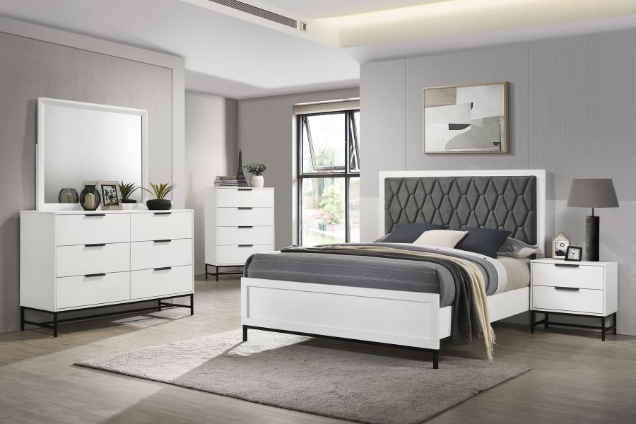 (image for) Sonora 5-piece Eastern King Bedroom Set White 