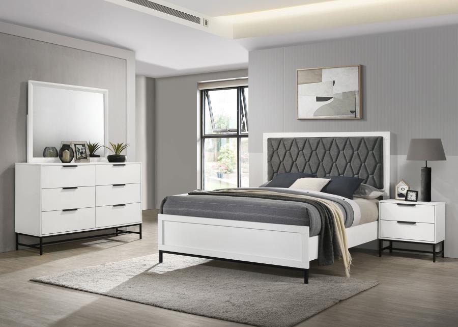 (image for) Sonora 4-piece California King Bedroom Set White 