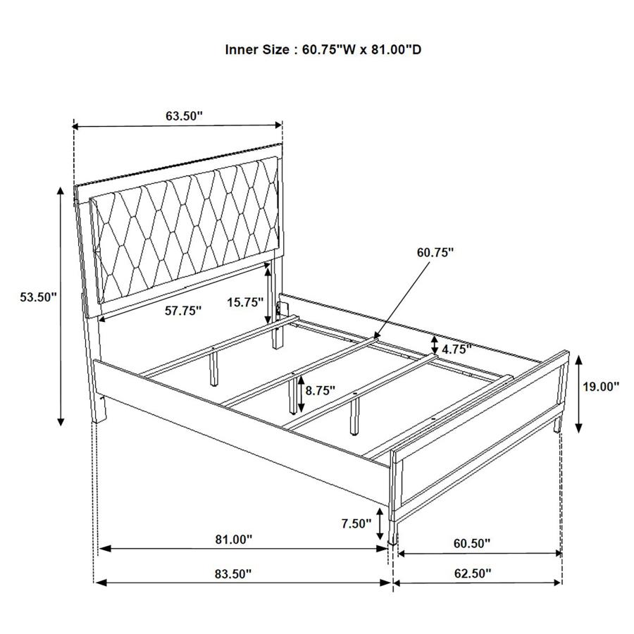 (image for) Sonora 5-piece Queen Bedroom Set White 