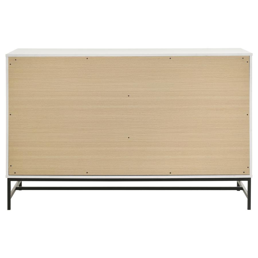 (image for) Sonora 6-drawer Bedroom Dresser White 