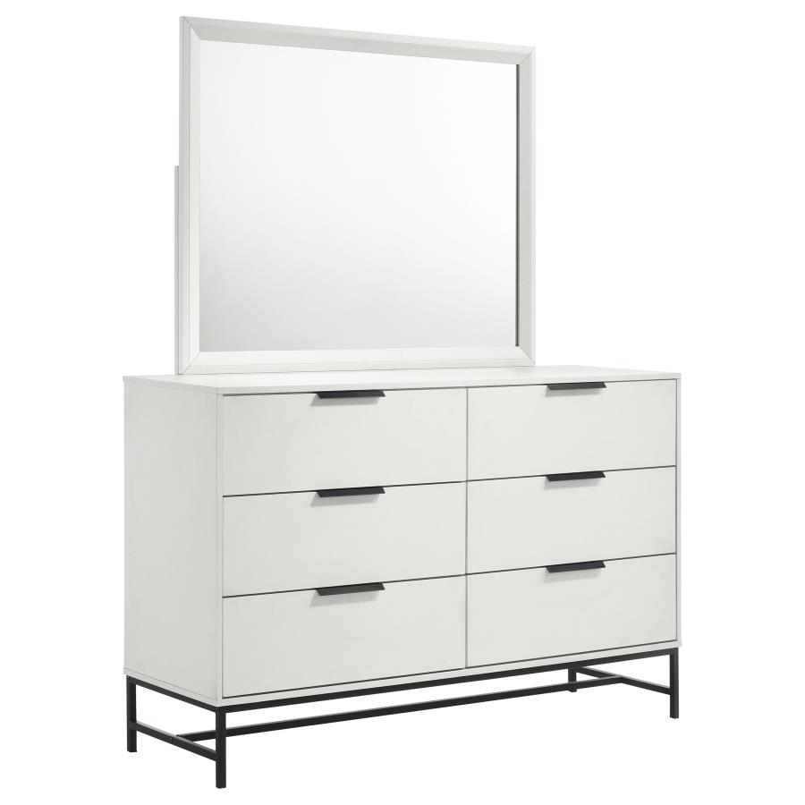 (image for) Sonora 6-drawer Dresser with Mirror White