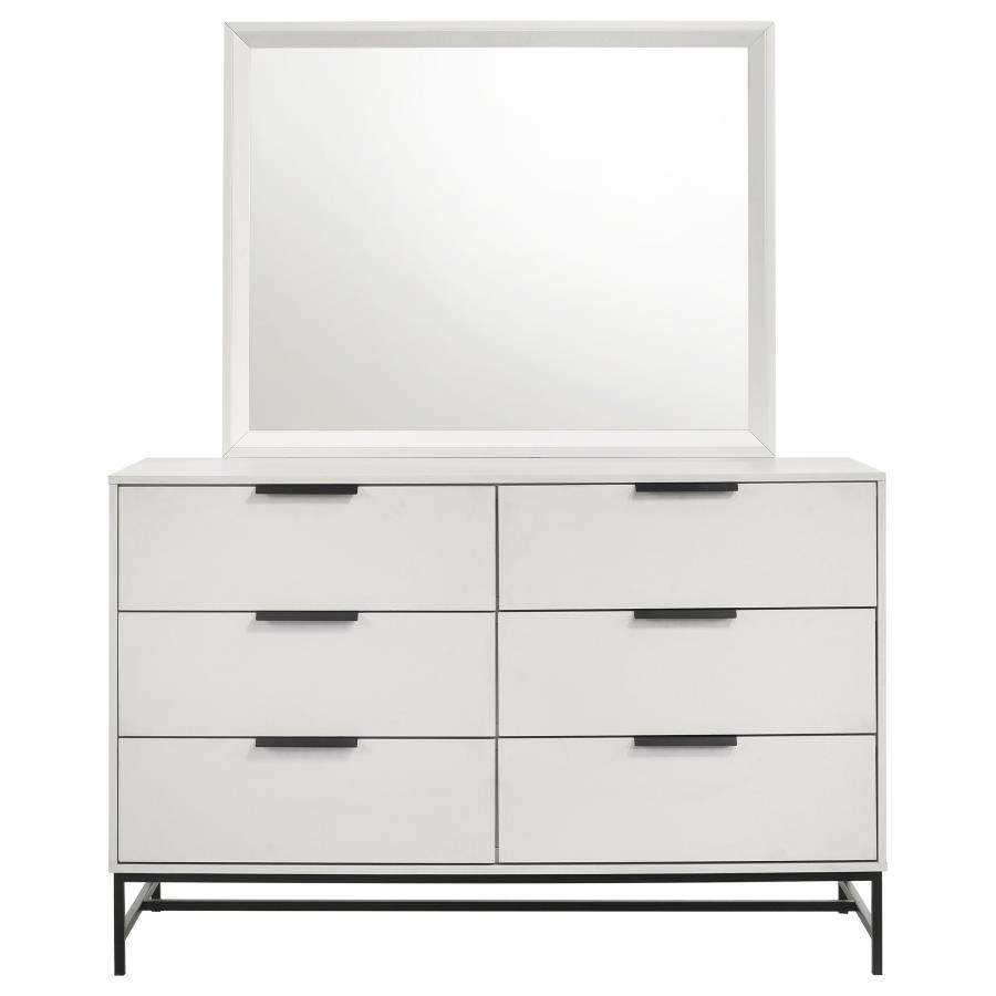 (image for) Sonora 6-drawer Dresser with Mirror White