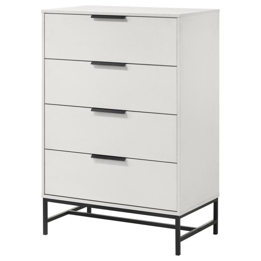 (image for) Sonora 4-drawer Bedroom Chest White 