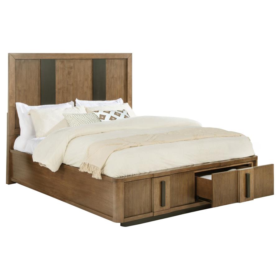 (image for) Terrace 2-drawer Eastern King Storage Bed Ash Brown