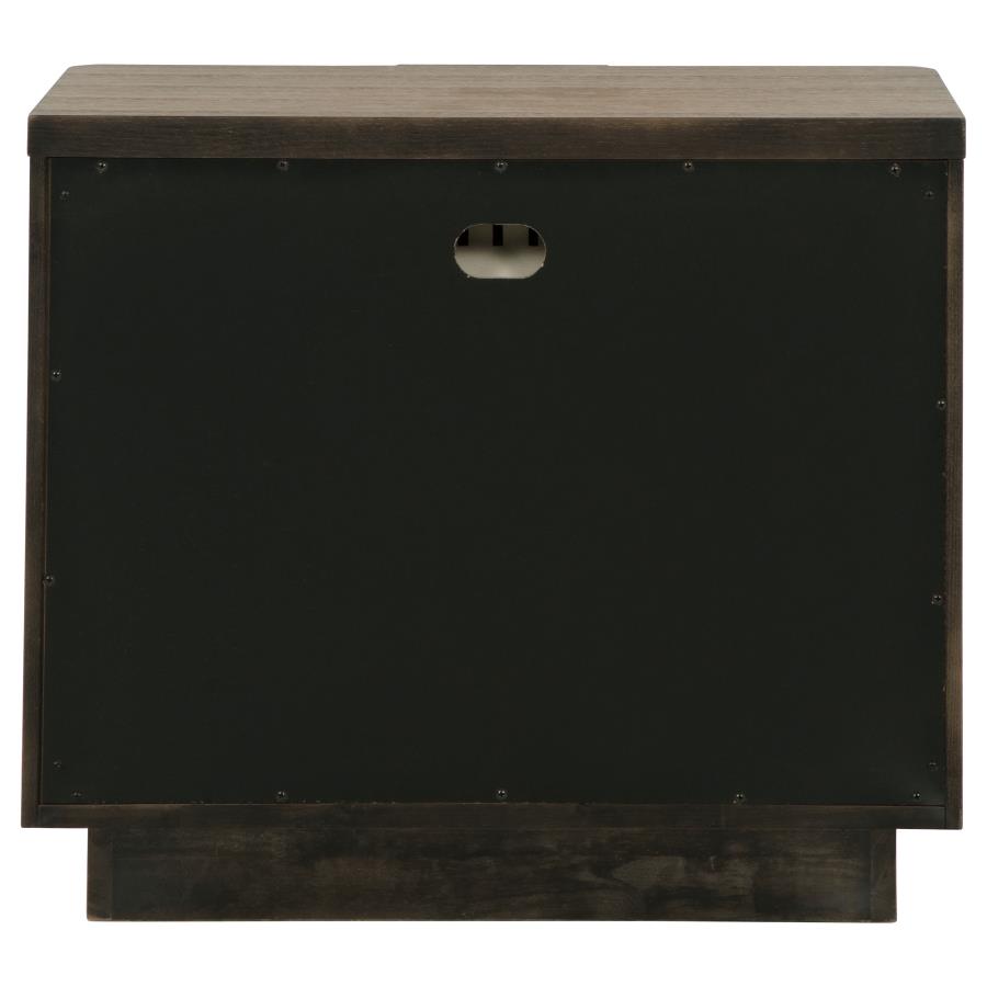 (image for) Terrace 2-drawer Nightstand Bedside Table Ash Brown