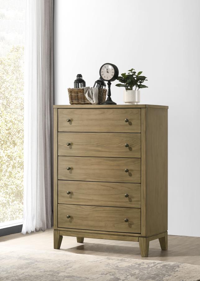 (image for) Granada 5-drawer Bedroom Chest of Drawers Natural Pine