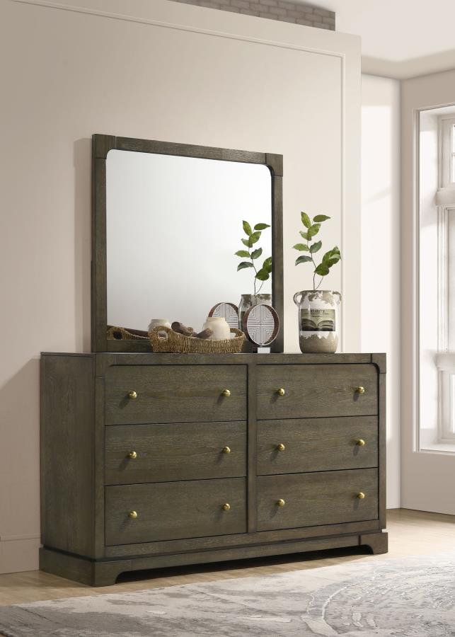 (image for) Gran Park 6-drawer Dresser and Mirror Dark Cocoa