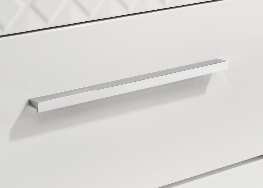 (image for) Ives 6-drawer Dresser Cabinet White High Gloss