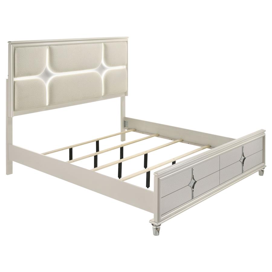 (image for) Olivia 4-piece Eastern King Bedroom Set Pearl White