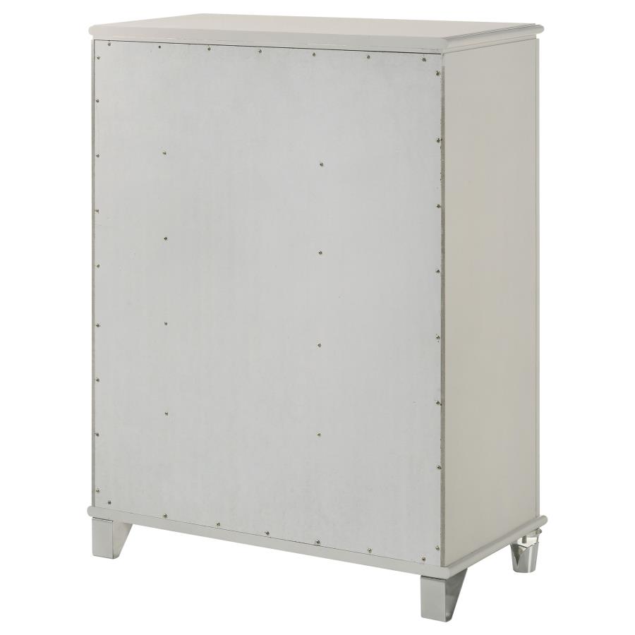 (image for) Olivia 5-drawer Bedroom Chest of Drawers Pearl White