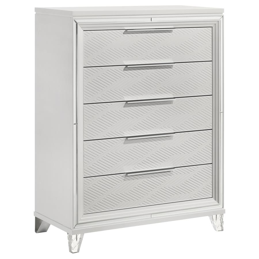 (image for) Marmore 5-drawer Bedroom Chest of Drawers White