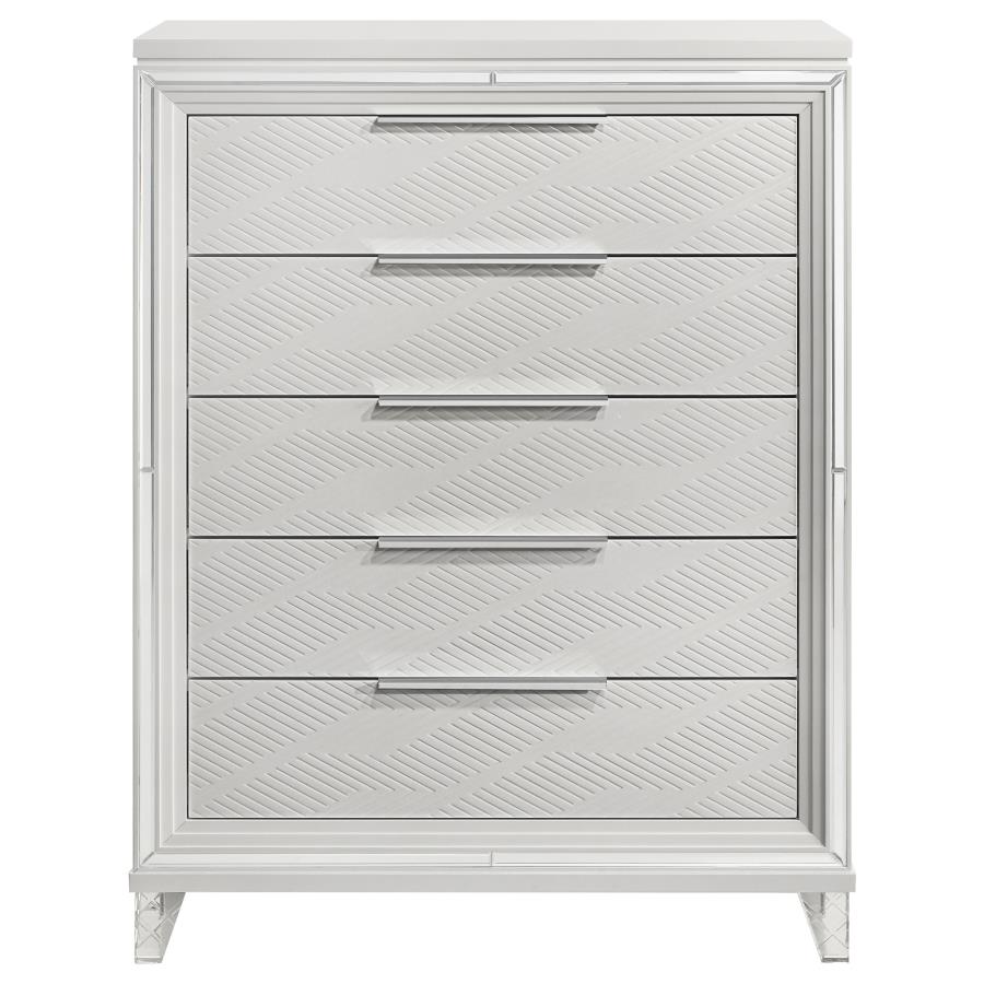 (image for) Marmore 5-drawer Bedroom Chest of Drawers White