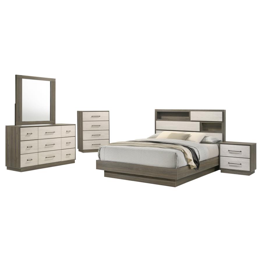 (image for) Fenwick 5-piece Eastern King Bedroom Set Grey Oak