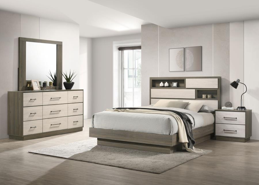 (image for) Fenwick 4-piece California King Bedroom Set Grey Oak