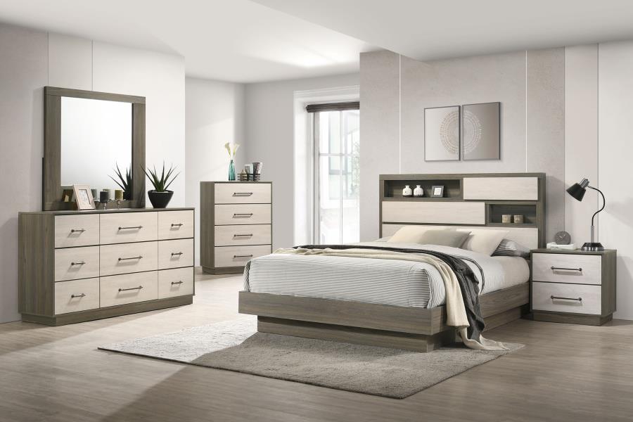 (image for) Fenwick 5-piece Queen Bedroom Set Grey Oak