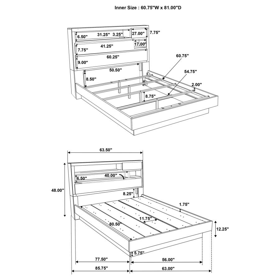 (image for) Fenwick 5-piece Queen Bedroom Set Grey Oak